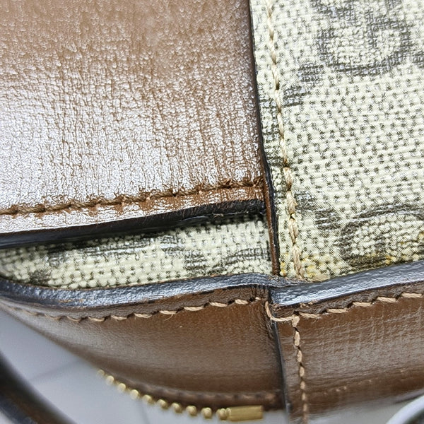 Horsebit 1955 Small Coated Canvas Beige