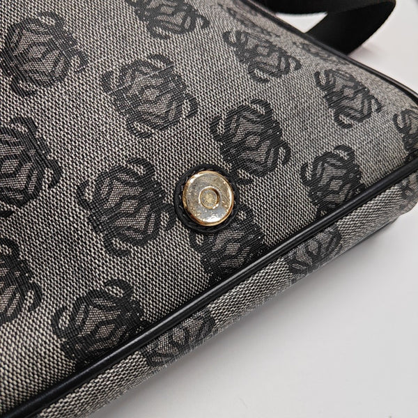 Monogram Coated Canvas Shoulder Bag Gray