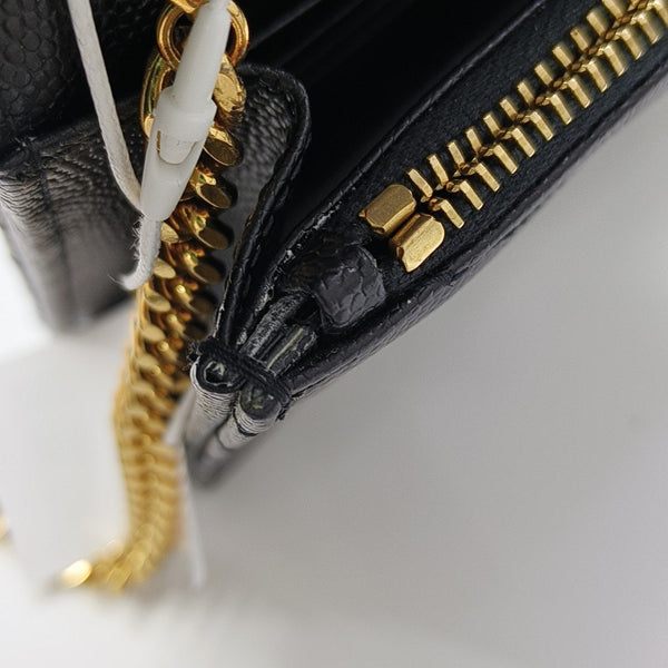 MONOGRAM Chevron Calfskin Black
