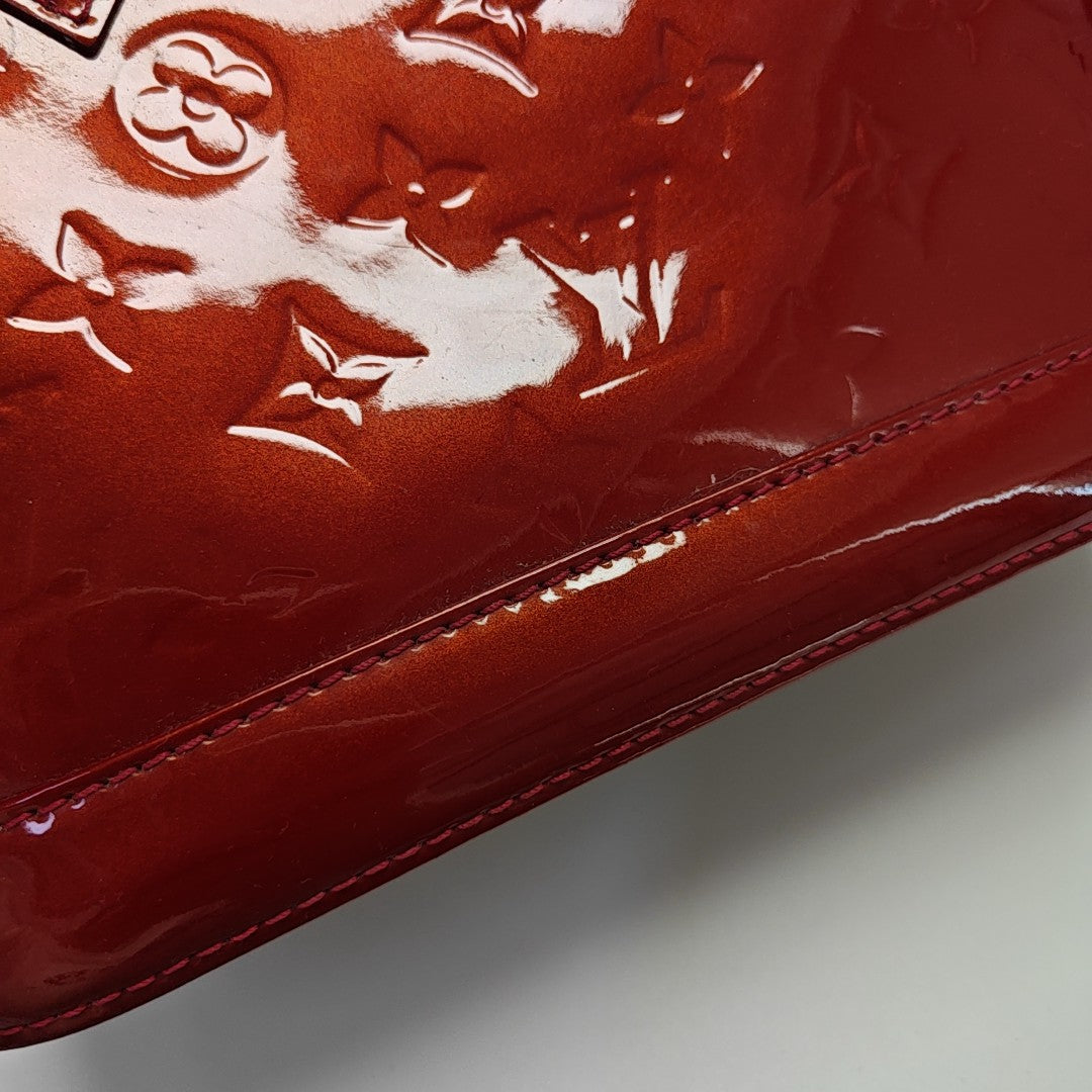 ALMA BB Monogram Patent Leather Red