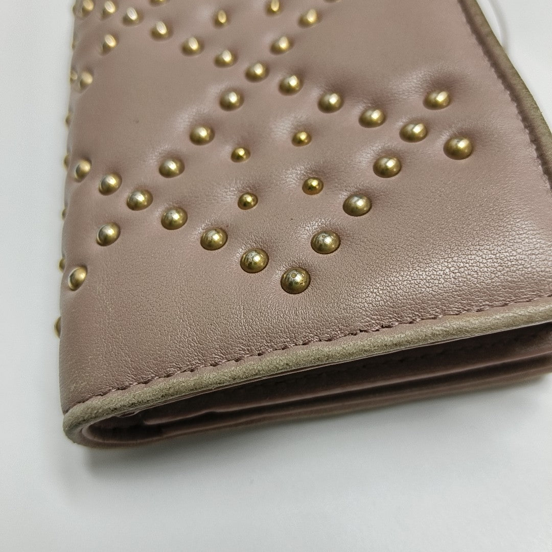 Calfskin Card Holder Pink