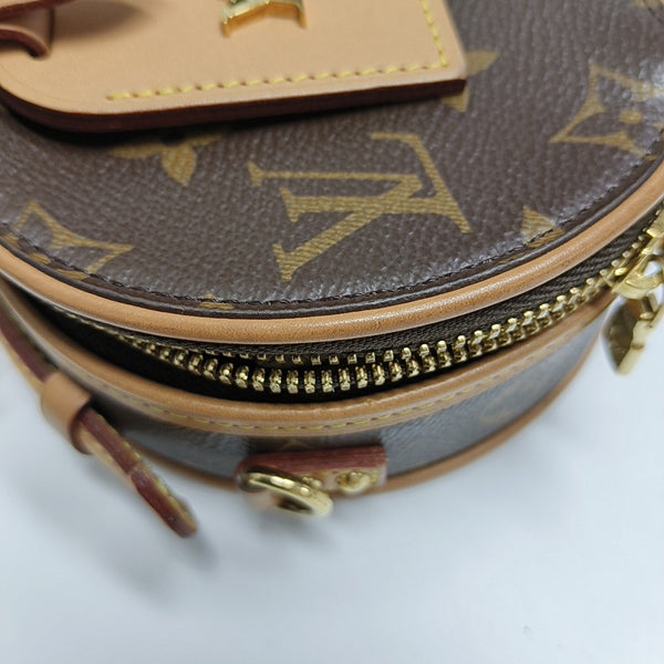 BOITE CHAPEAU Mini Monogram Coated Canvas Brown