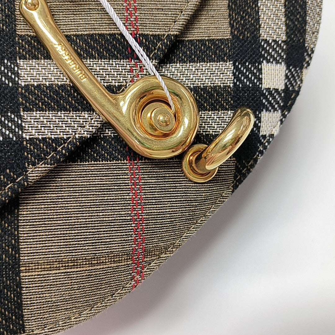 B Clip Small Fabric Brown