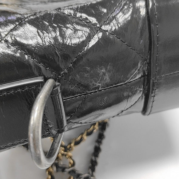 GABRIELLE Small Quilted Calfskin Black