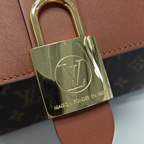 LOCKY BB Monogram Coated Canvas Brown