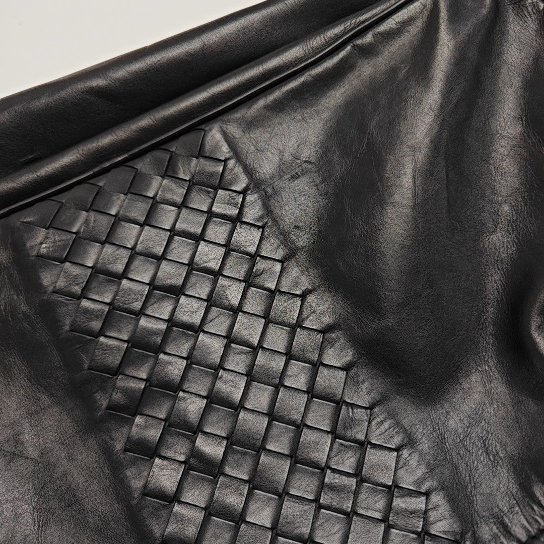 Calfskin Top Handle Bag Black