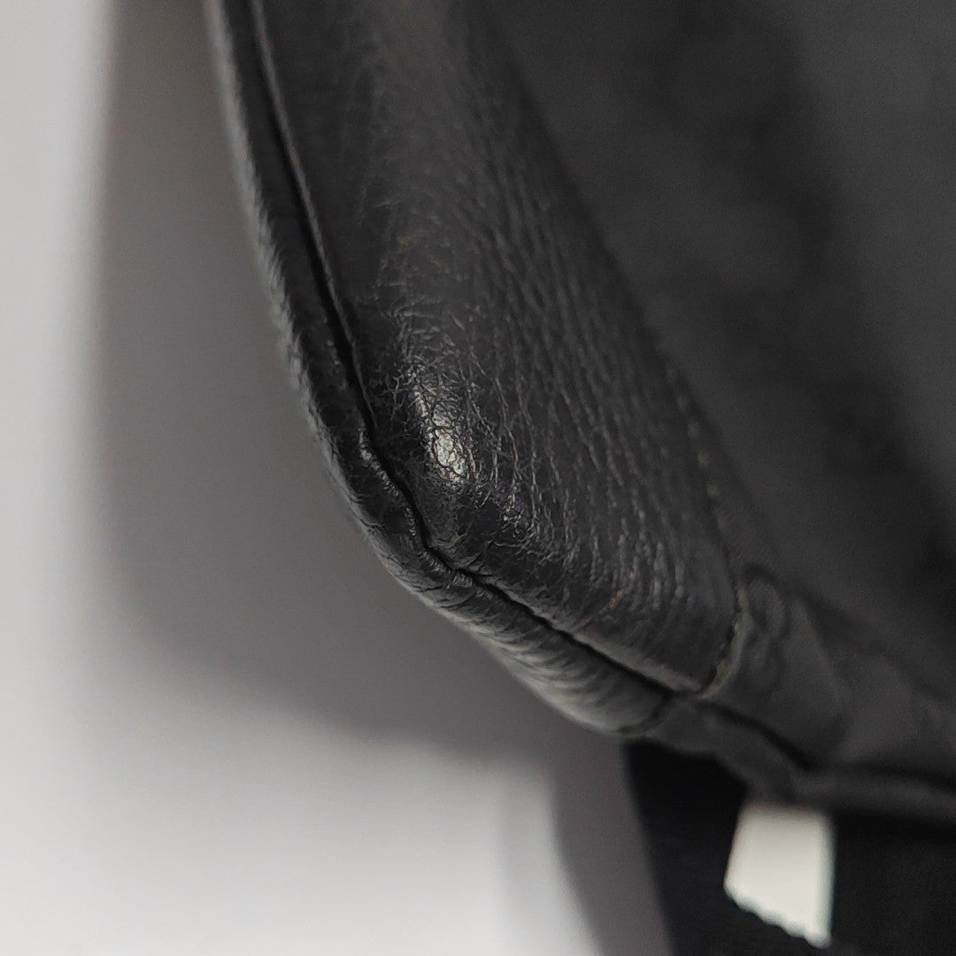 Monogram Canvas Shoulder Bag Black