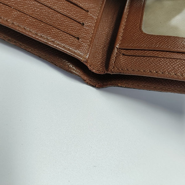 Monogram Coated Canvas Wallet Brown
