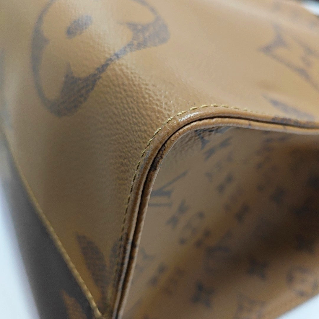 Authenticated pre-owned  ONTHEGO Monogram Coated Canvas Brown - Tote Bag at Looply