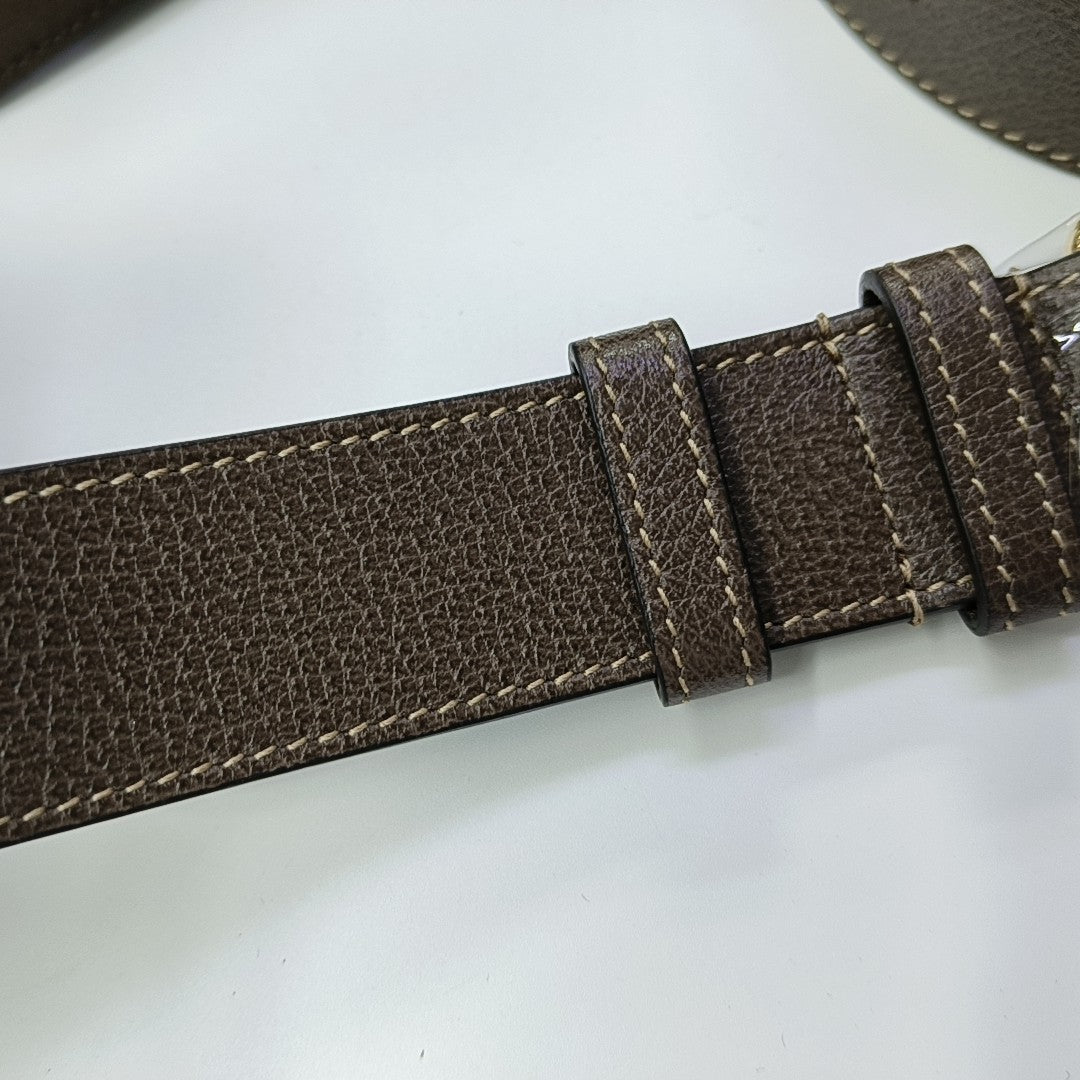 Ophidia Small Monogram Coated Canvas Beige