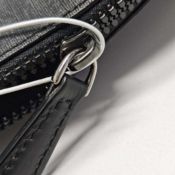 Coated Canvas Shoulder Bag Black