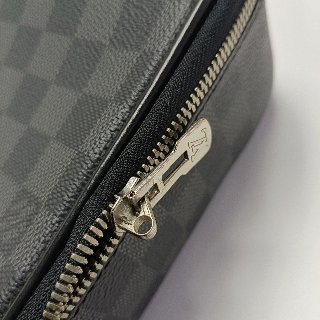 STEEVE Damier Graphite Coated Canvas Gray
