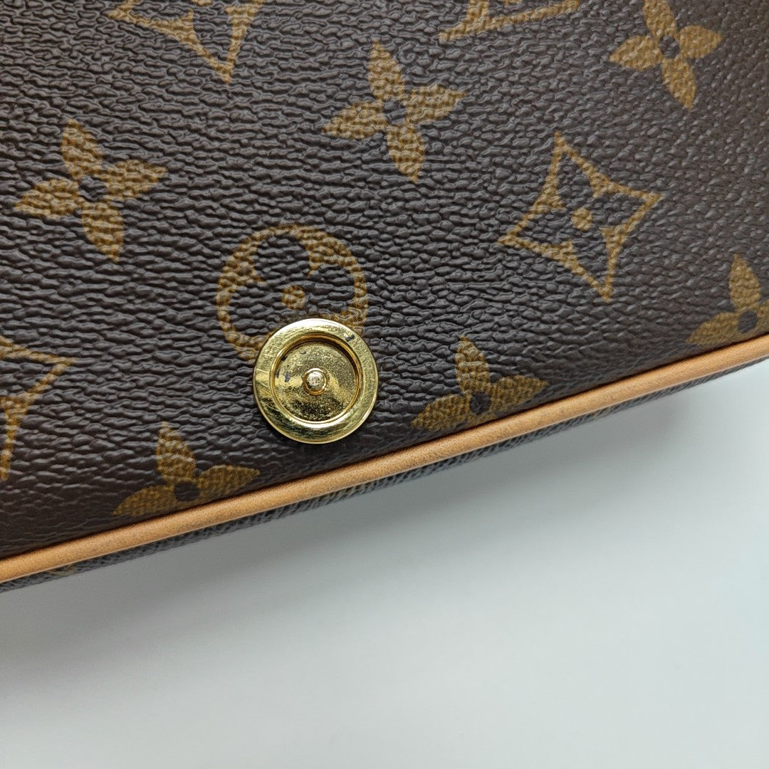 DIANE Nano Monogram Coated Canvas Brown