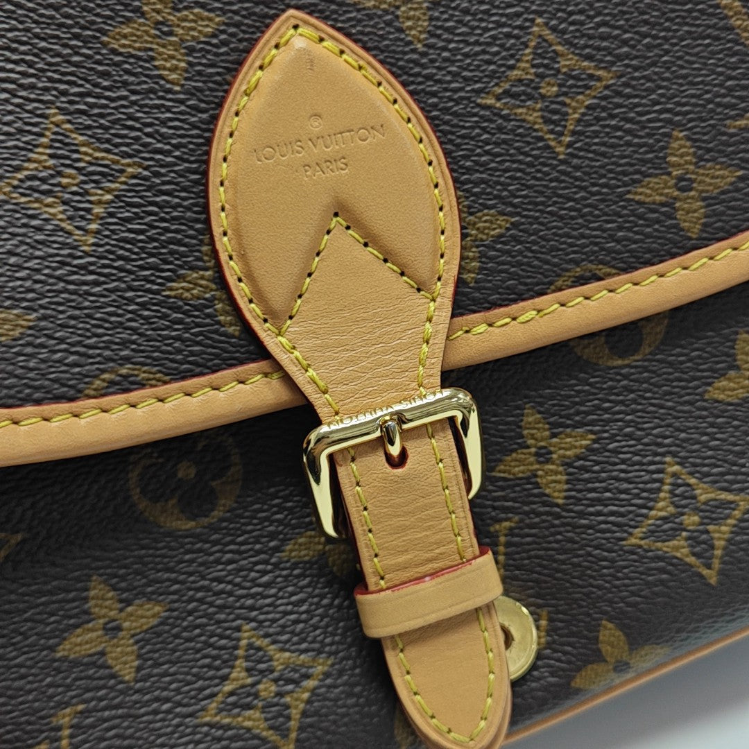 DIANE Monogram Coated Canvas Brown