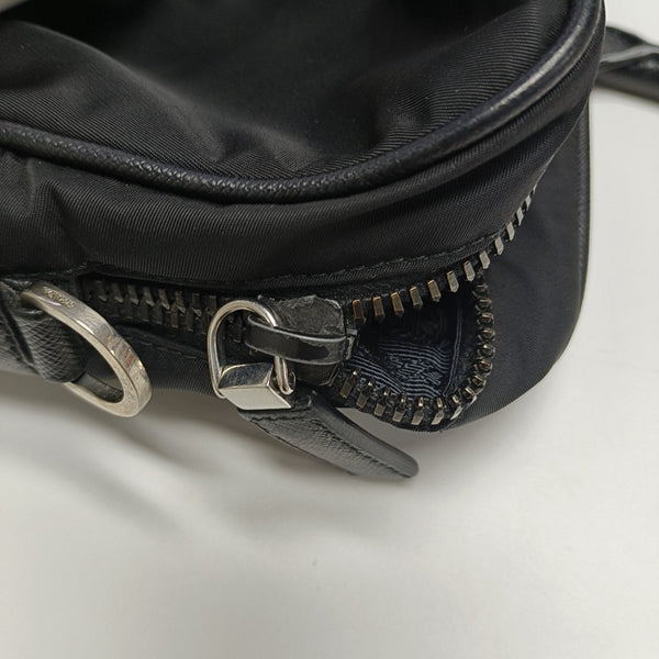 Nylon Top Handle Bag Black