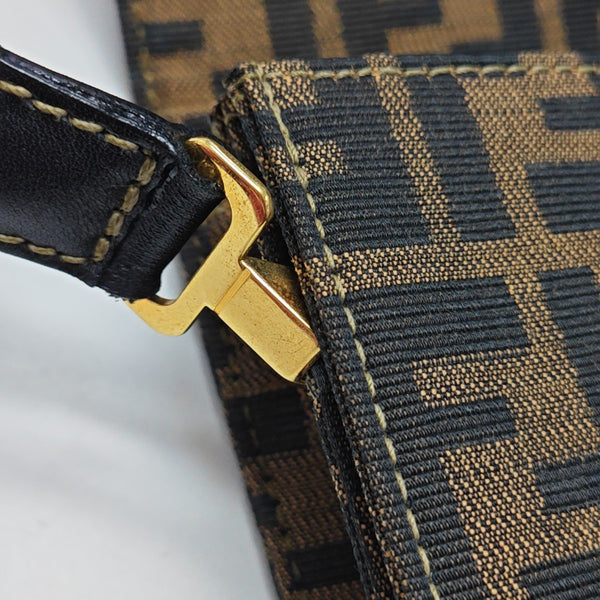 Fabric Shoulder Bag Brown