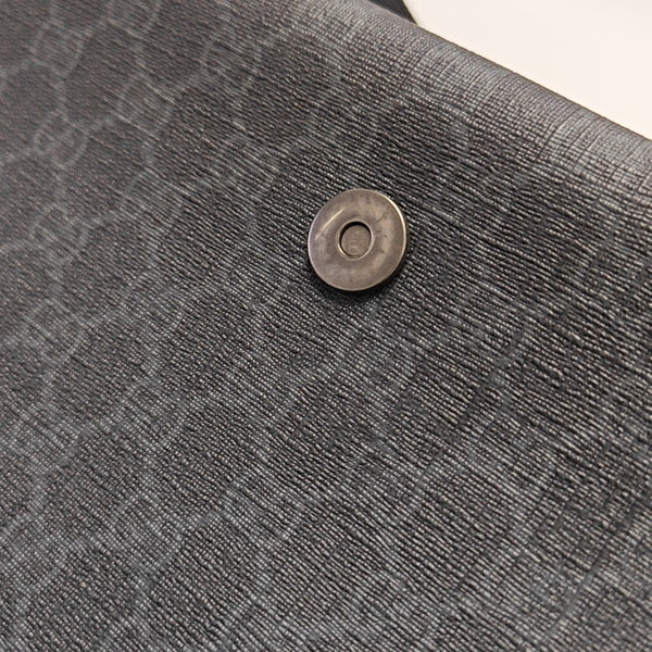 Monogram Coated Canvas Shoulder Bag Black