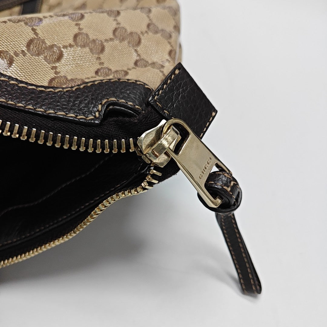 Monogram Coated Canvas Tote Bag Beige