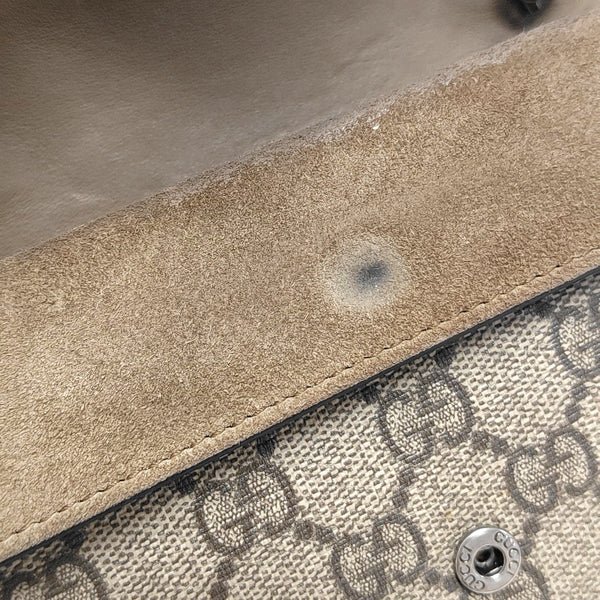 Dionysus Super Mini Monogram Coated Canvas Beige