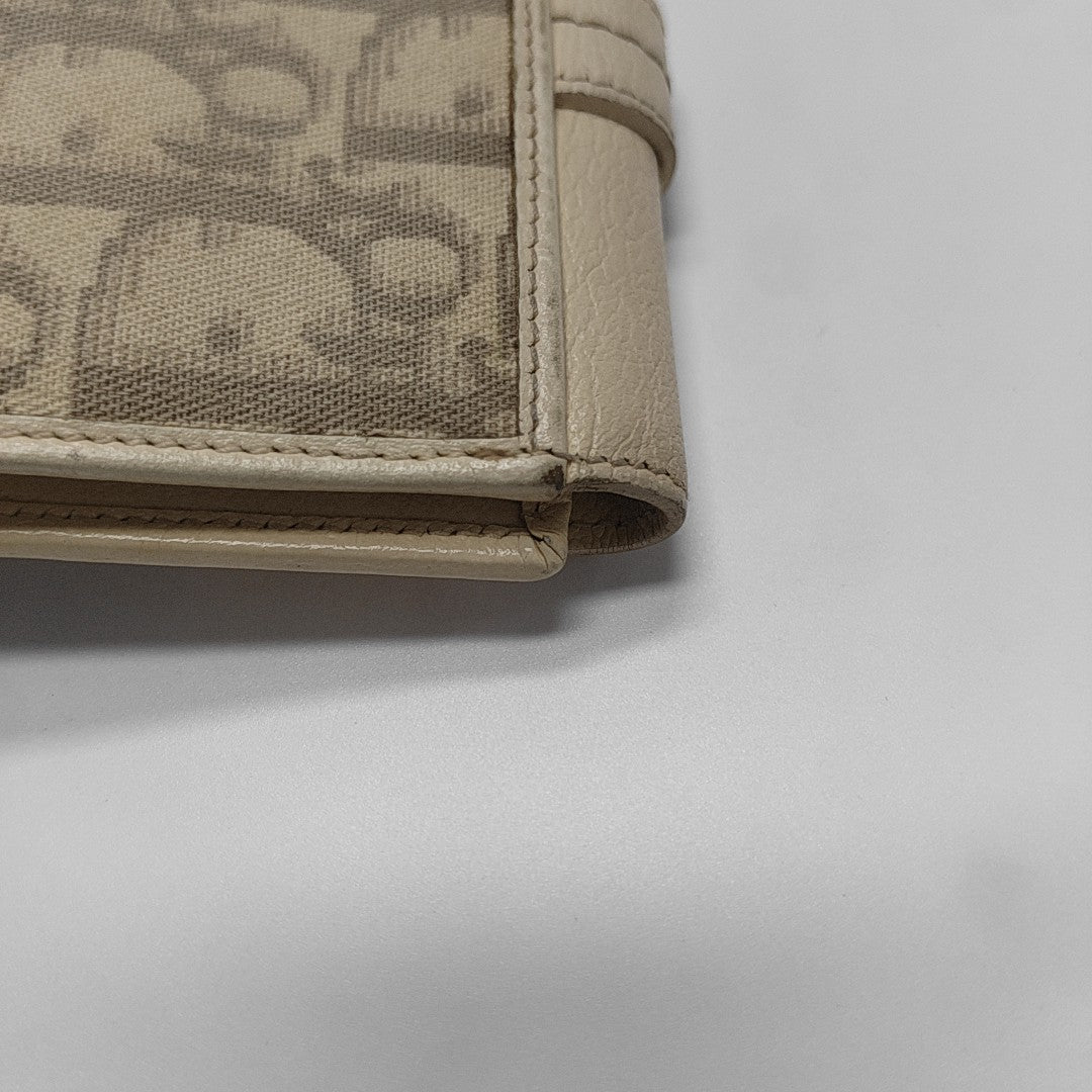 Oblique Canvas Wallet Beige
