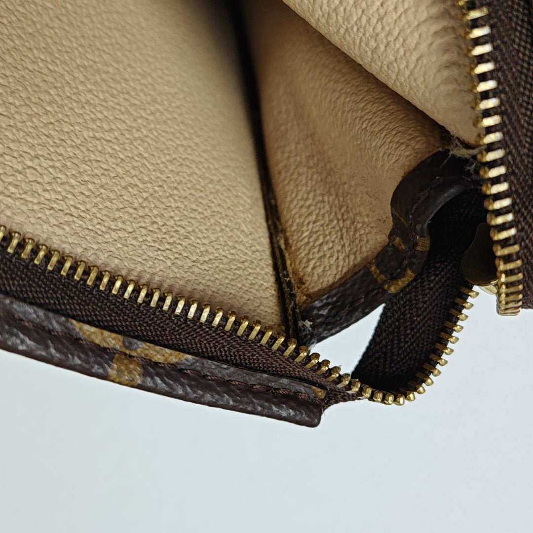 TOILET POCKET 19 Monogram Coated Canvas Brown