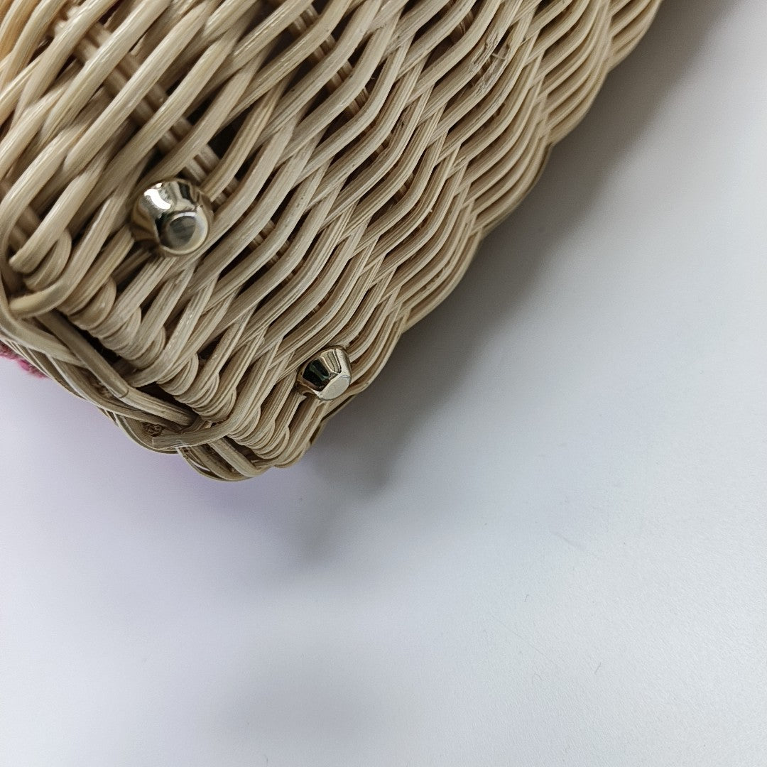 Lady Dior Mini Straw Beige