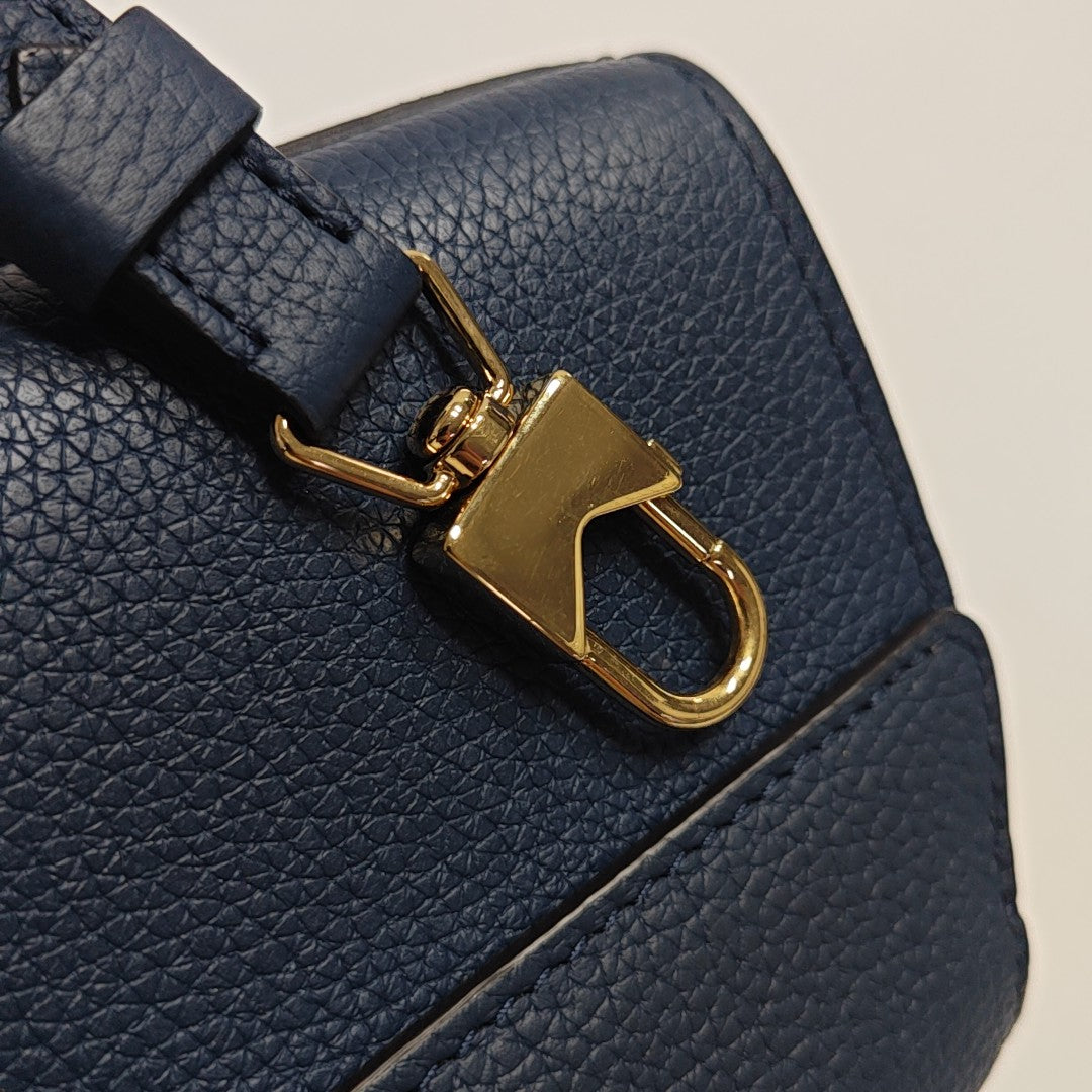 Calfskin Shoulder Bag Mini Blue