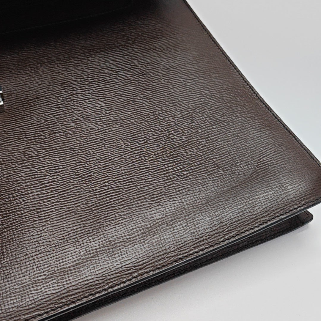 Calfskin Top Handle Bag Brown