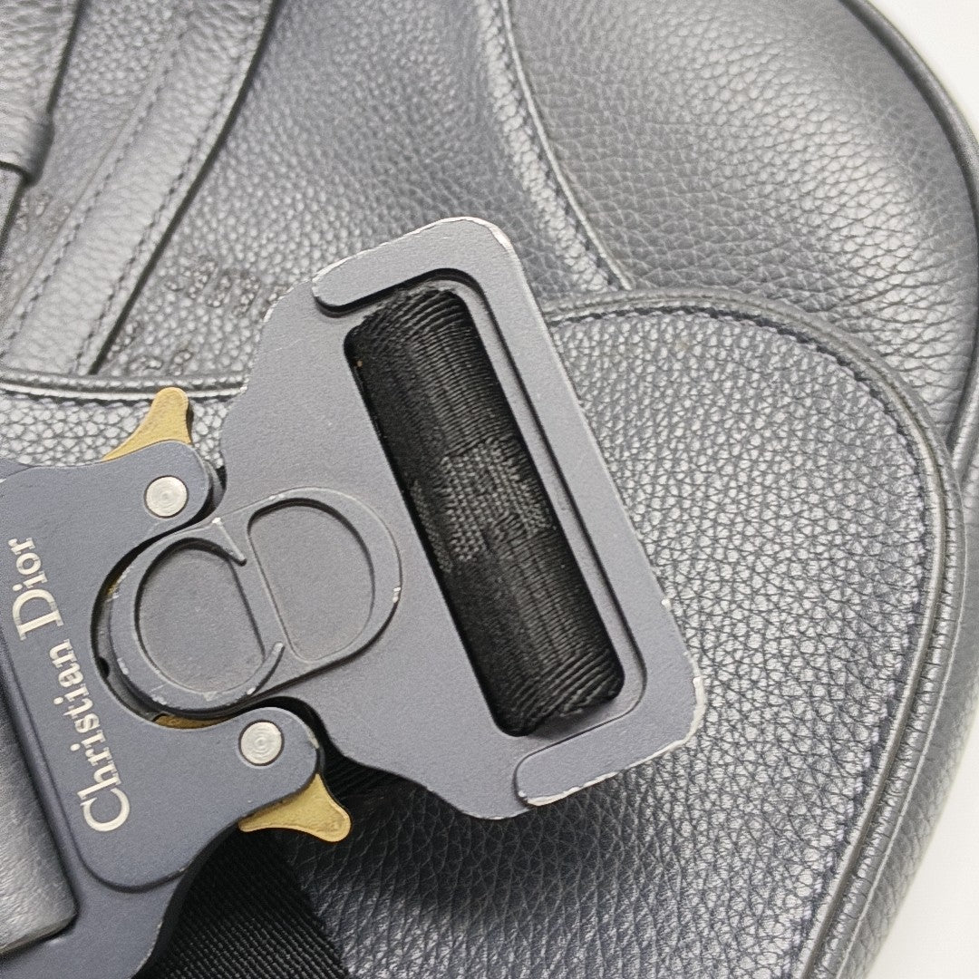 Saddle Medium Calfskin Gray