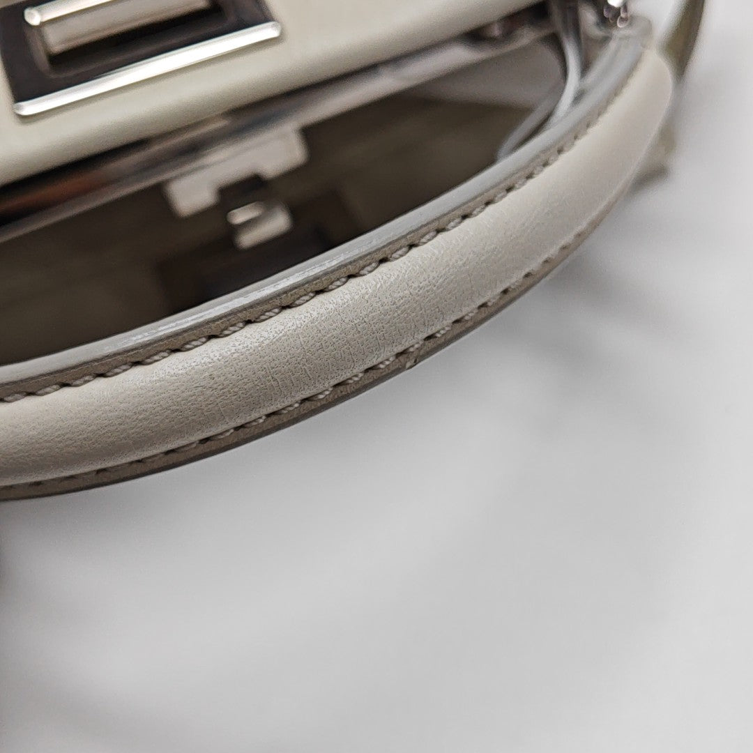 Peekaboo Mini Calfskin White