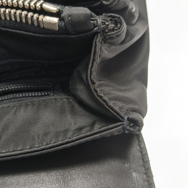 Nylon Top Handle Bag Black