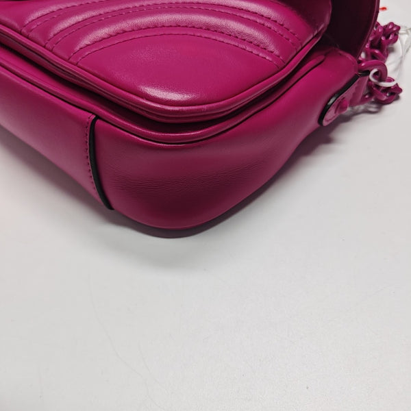 GG Marmont Medium Quilted Calfskin Red