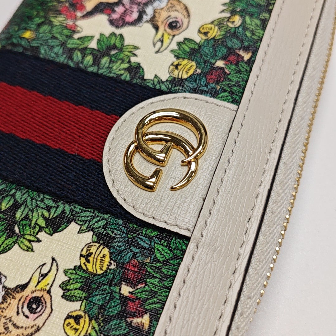 Ophidia Mini Monogram Coated Canvas Beige Wallet