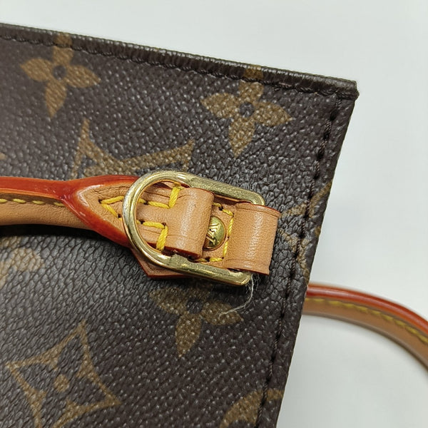 SAC PLAT Mini Monogram Coated Canvas Brown