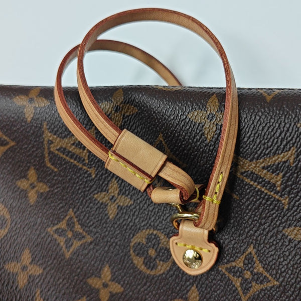 NEVERFULL MM Monogram Coated Canvas Brown