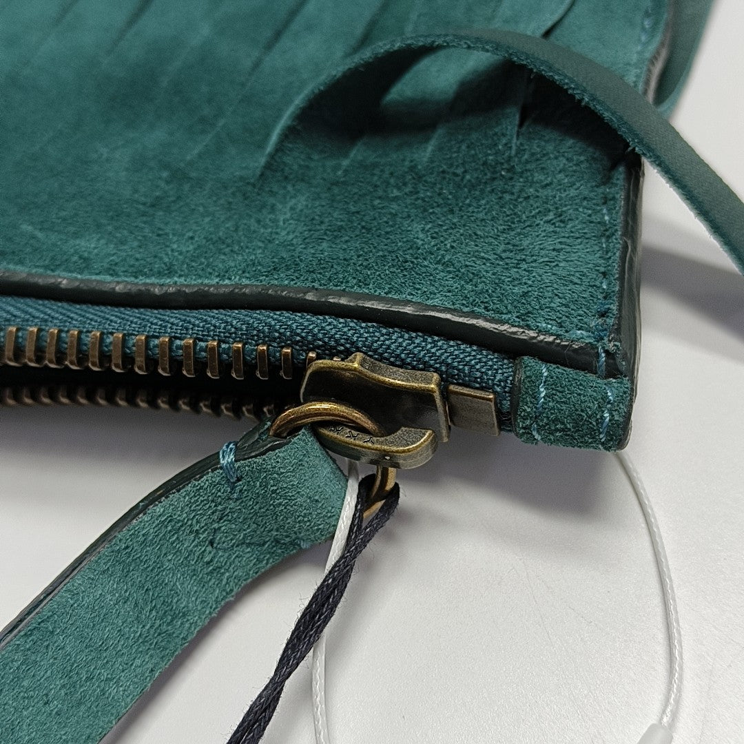 Suede Clutch Green