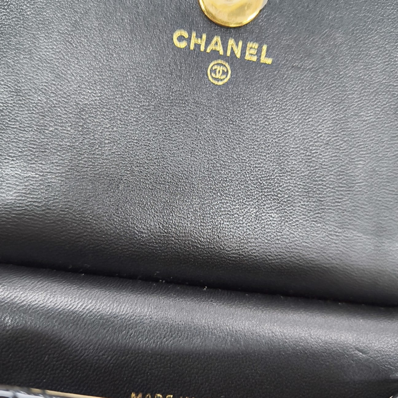 Quilted Patent Leather Shoulder Bag Black