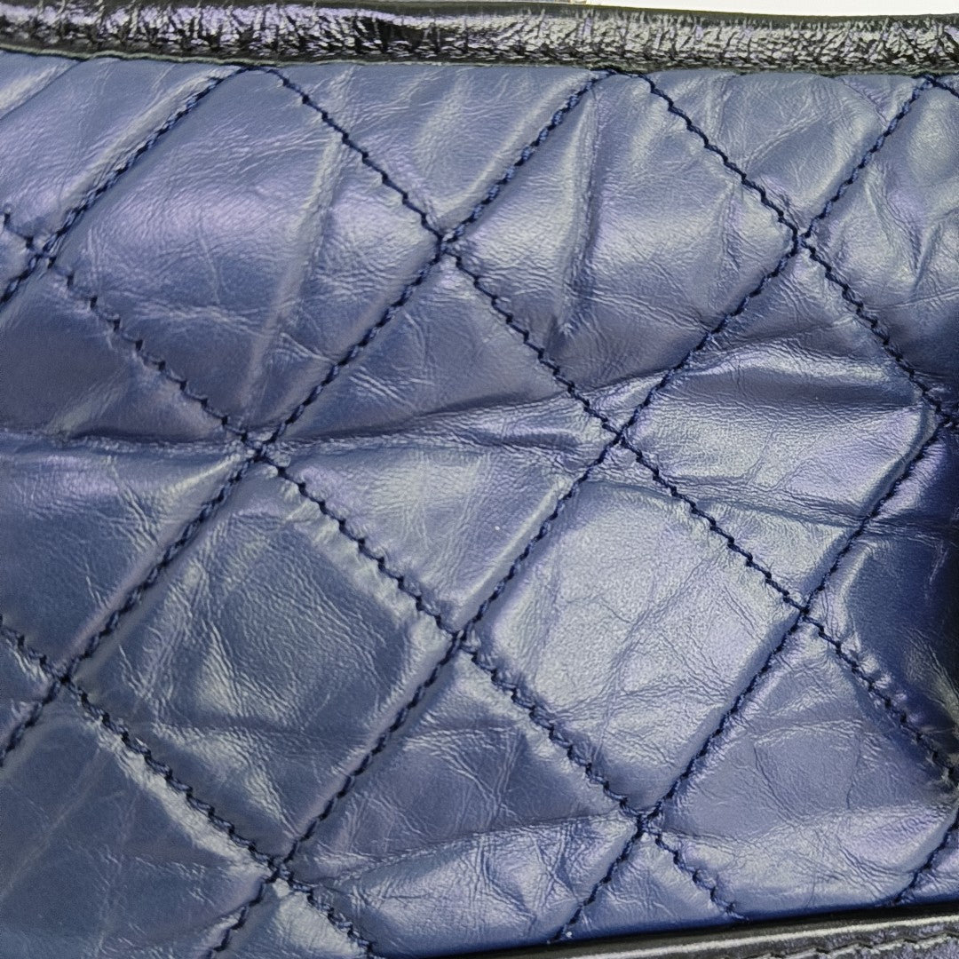 Authenticated pre-owned  GABRIELLE Small Quilted Calfskin Blue - Crossbody Bag at Looply
