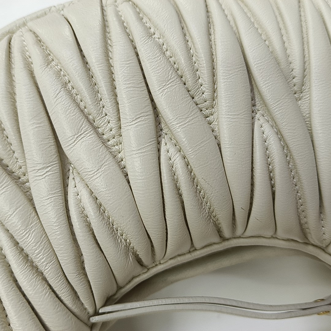 Wander Matelassé Mini Quilted Lambskin White