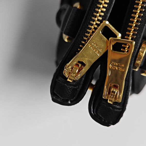Galleria Super Mini Saffiano Calfskin Black