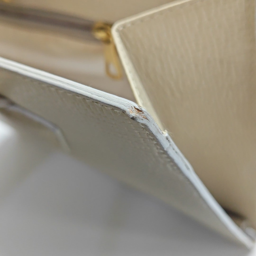 Calfskin Shoulder Bag Beige