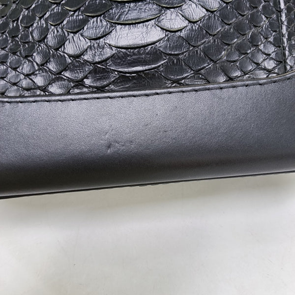 GABRIELLE Small Python Black