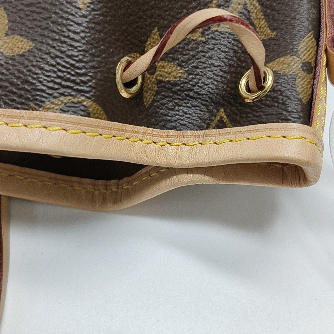 NÉONOÉ Nano Monogram Coated Canvas Brown