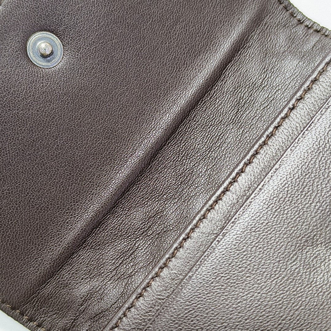 Lambskin Card Holder Brown