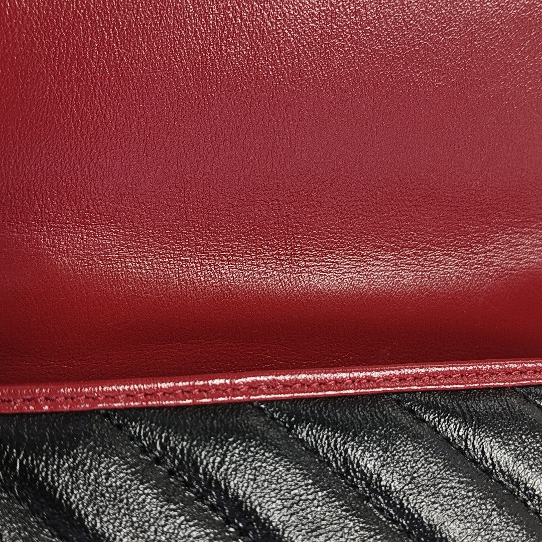 GG Marmont Small Quilted Calfskin Black
