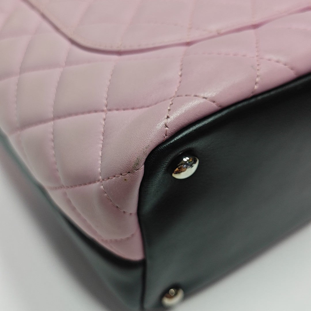 CAMBON Medium Quilted Calfskin Pink