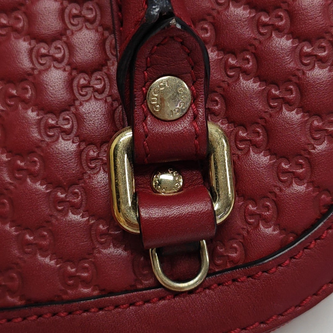 Microguccissima Monogram Calfskin Red