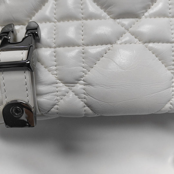 Authenticated pre-owned  Diorcamp Small Cannage Calfskin White - Shoulder Bag at Looply