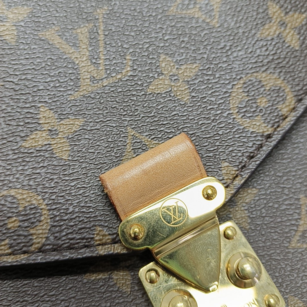 MÉTIS MM Monogram Coated Canvas Brown