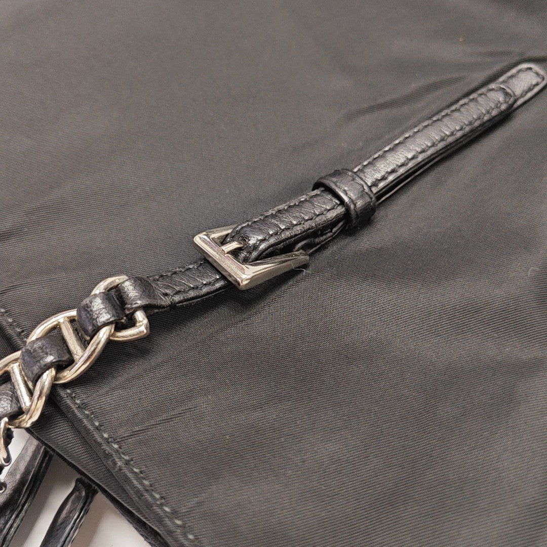 Nylon Shoulder Bag Black